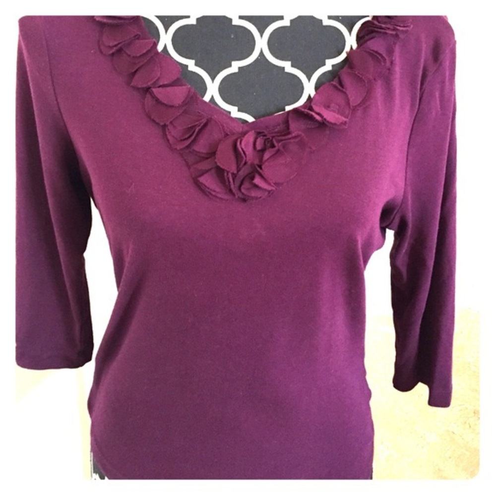 Cranberry/plum color  Talbots top.